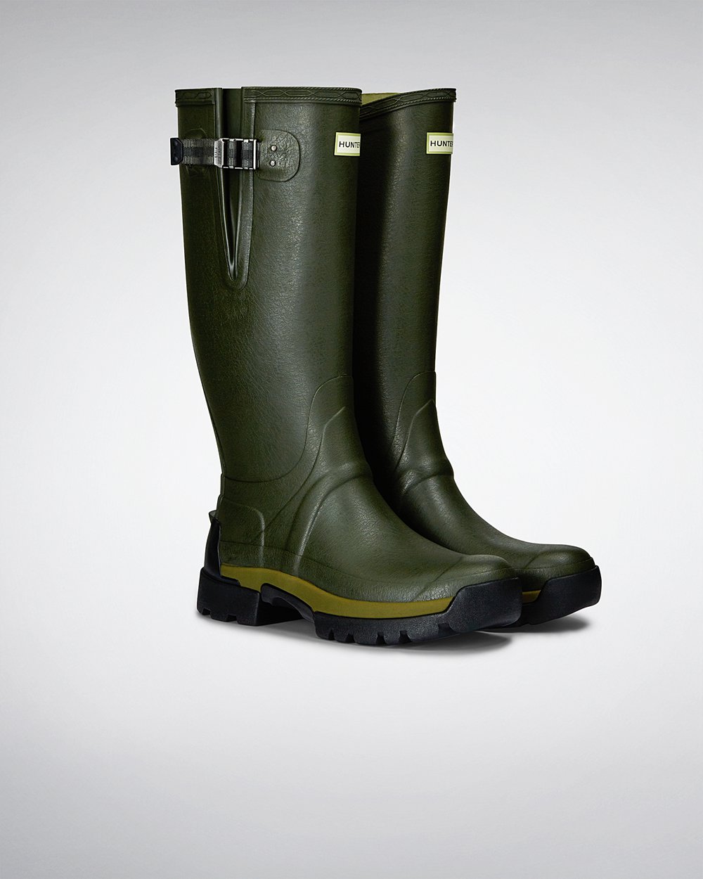 Galochas Altas Hunter Homem Verde Escuro Oliva - Balmoral Bamboo Carbon - 58KZSYMRC